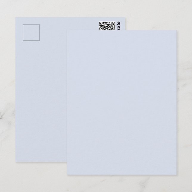 Periwinkle Gray Soft Weiß Pastellfarben Postkarte (Vorne/Hinten)