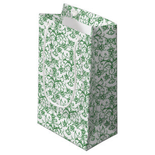 Periwinkle Green White Decorative Choral Kleine Geschenktüte
