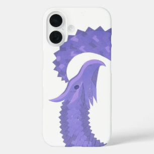 Periwinkle Herzdrache auf Weiß iPhone 16 Hülle