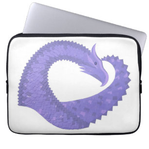 Periwinkle Herzdrache auf Weiß Laptopschutzhülle
