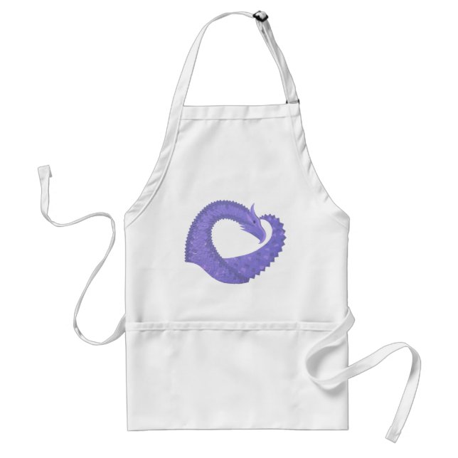 Periwinkle Herzdrache auf Weiß Schürze (Vorne)