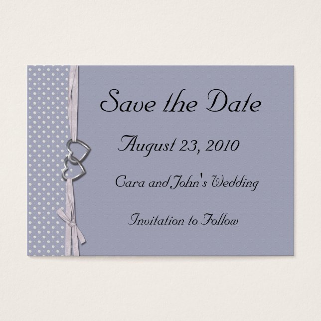 Periwinkle Hörkarte Save the Date Karte (Vorderseite)