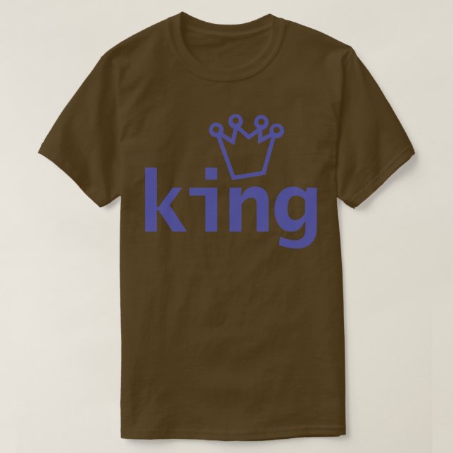 Periwinkle King Crown Typografie T-Shirt (Design vorne)