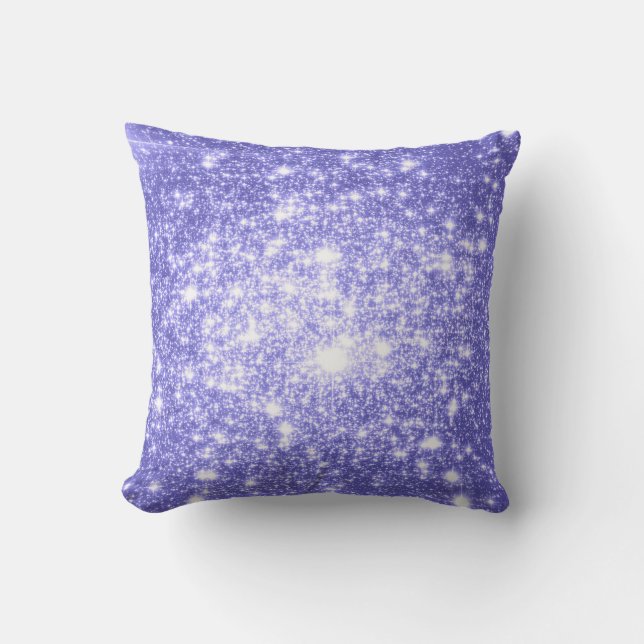 Periwinkle Lavender Astral Glitzer Kissen (Vorderseite)