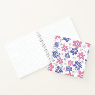 Periwinkle Lavender, rosa Retro Blume Journal Notizbuch