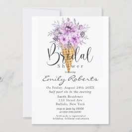 Periwinkle Lila Ice Cone Brautparty Inv Einladung