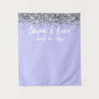 Periwinkle Lila Silver Wedding Foto Booth Prop