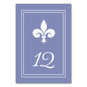 Periwinkle Lilie Tischnummer Card