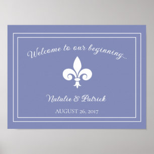 Periwinkle Lilie Wedding Poster