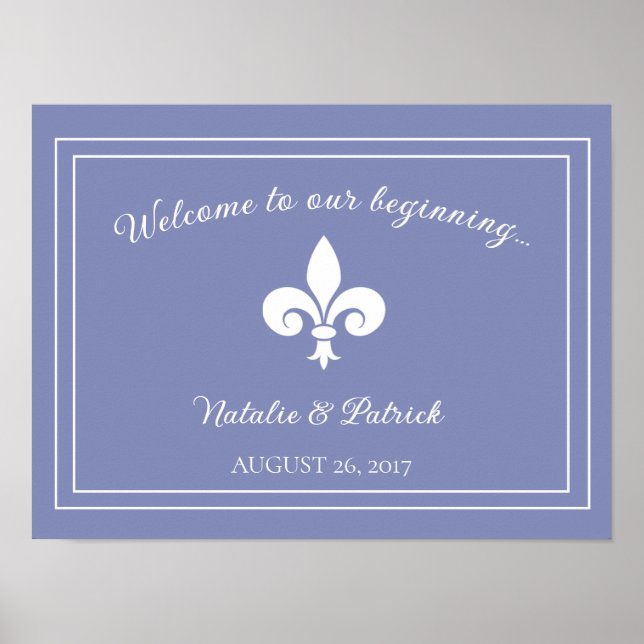 Periwinkle Lilie Wedding Poster (Vorne)