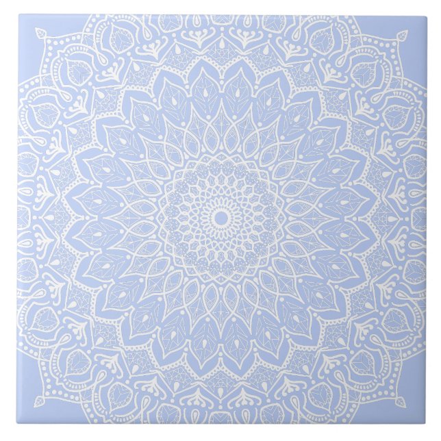 Periwinkle Mandala - Bora in Juniper Berry Fliese (Vorderseite)