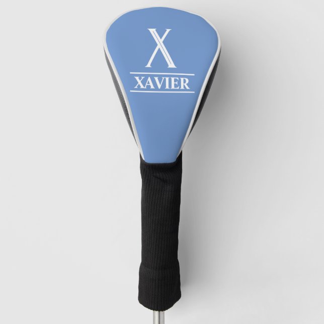 Periwinkle Mit Monogramm Golf Head Cover Headcover (Vorderseite)