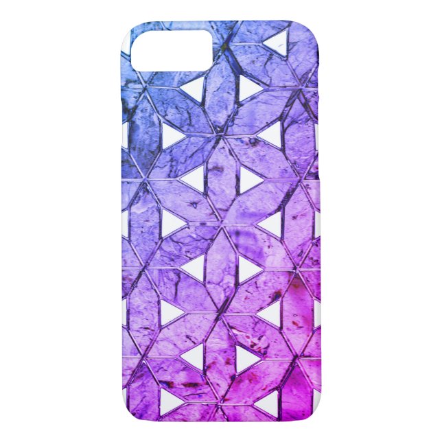 Periwinkle Mosaik-Blume des Lebens Case-Mate iPhone Hülle (Rückseite)