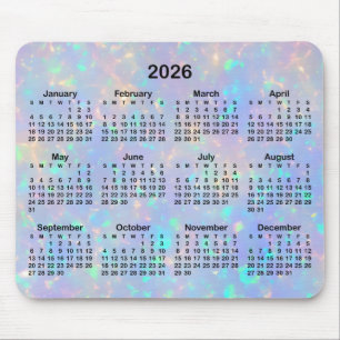 Periwinkle Opal Ombre Kalender Mousepad
