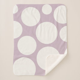 Periwinkle Polka Dot Blanket Sherpadecke