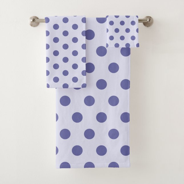 Periwinkle Polka Dots Badhandtuch Set (Insitu)
