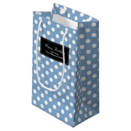Periwinkle Polka Dots Personalisiert Kleine Geschenktüte