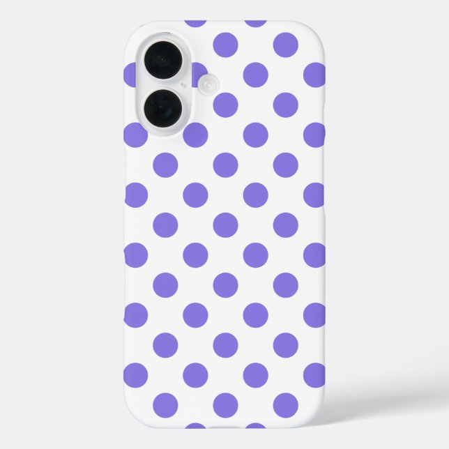 Periwinkle-Polka-Punkte Case-Mate iPhone Hülle (Rückseite)