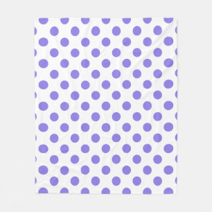Periwinkle-Polka-Punkte Fleecedecke