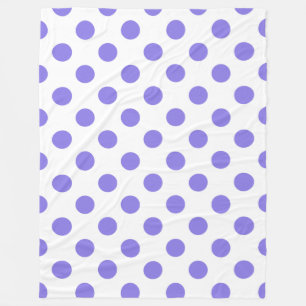 Periwinkle-Polka-Punkte Fleecedecke