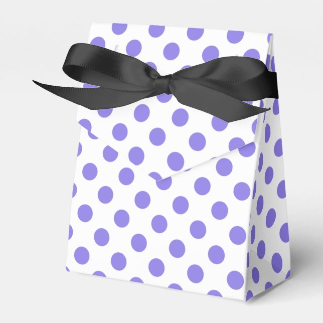 Periwinkle-Polka-Punkte Geschenkschachtel (Vorderseite)