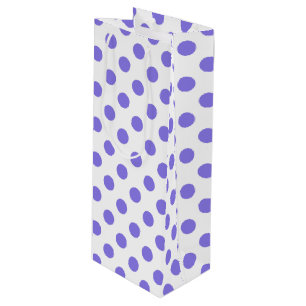 Periwinkle-Polka-Punkte Geschenktüte Für Weinflaschen