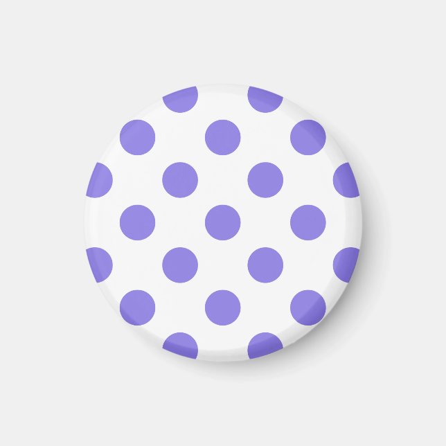 Periwinkle-Polka-Punkte Magnet (Vorne)