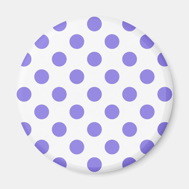 Periwinkle-Polka-Punkte Magnet (Vorne)