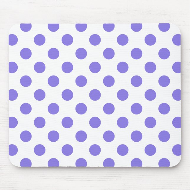 Periwinkle-Polka-Punkte Mousepad (Vorne)