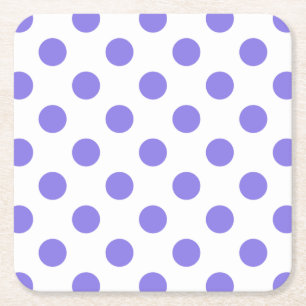 Periwinkle-Polka-Punkte Rechteckiger Pappuntersetzer