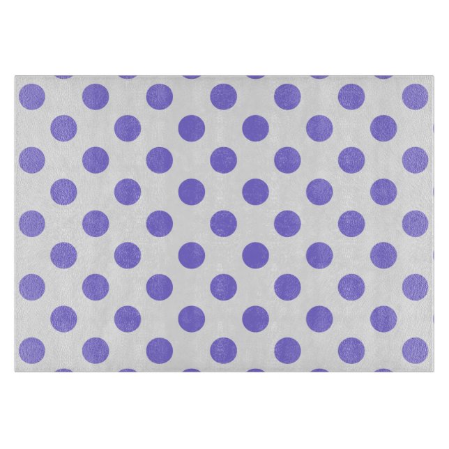 Periwinkle-Polka-Punkte Schneidebrett (Vorderseite)
