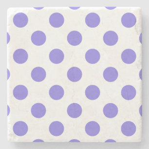 Periwinkle-Polka-Punkte Steinuntersetzer
