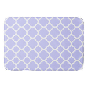 Periwinkle Quatrefolienmuster Badematte