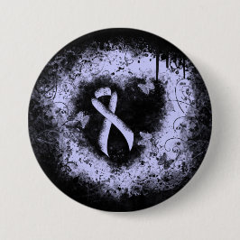 Periwinkle Ribbon Grunge Herz Button
