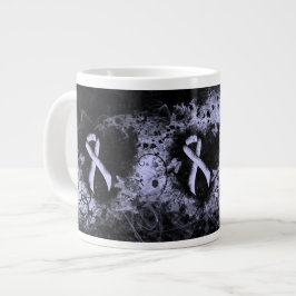 Periwinkle Ribbon Grunge Herz Jumbo-Tasse