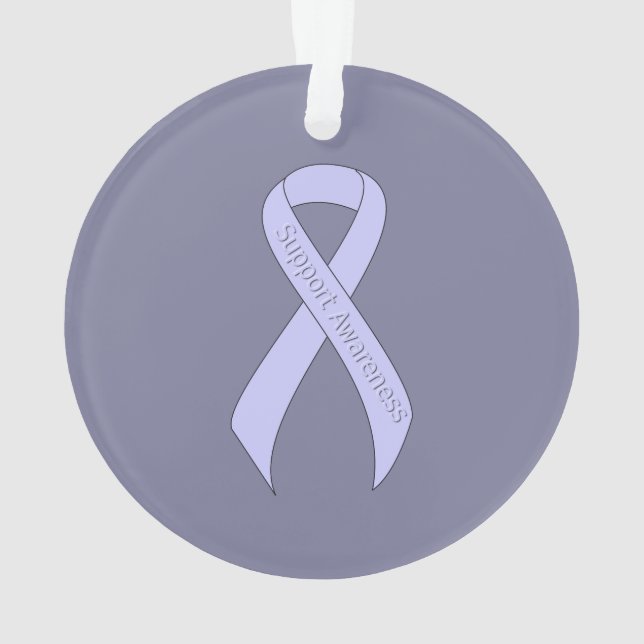 Periwinkle Ribbon Support Awareness Ornament (Rückseite)
