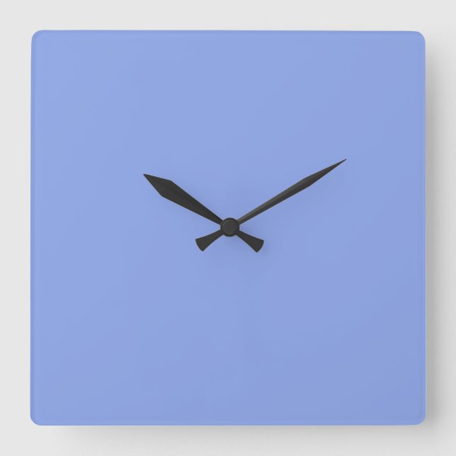 Periwinkle Solid Color Quadratische Wanduhr (Vorderseite)