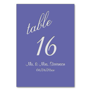 Periwinkle Tischnummer
