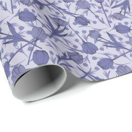 Periwinkle Tulpenmuster-Blume Geschenkpapier