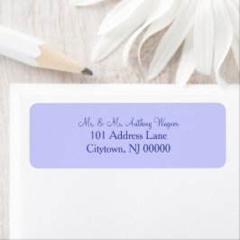 Periwinkle Wedding Address Labels