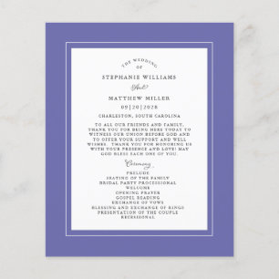 Periwinkle Wedding Zeremonie Elegantes Budget Prog
