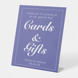 Periwinkle & White Modern Minimalistischer Geschen Sockelschild