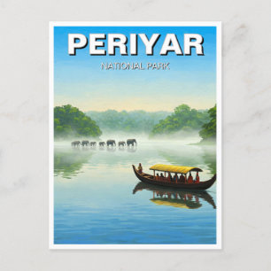 Periyar National Park India Travel Postkarte