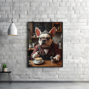 Perk Up Pup: Frenchie Bar Brew Poster