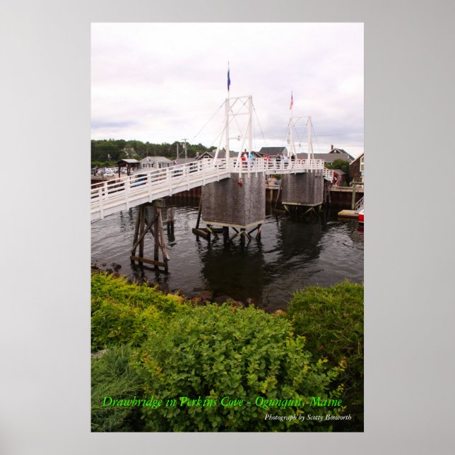 Perkins Cove Drawbridge - Ogunquit maine Poster (Vorne)