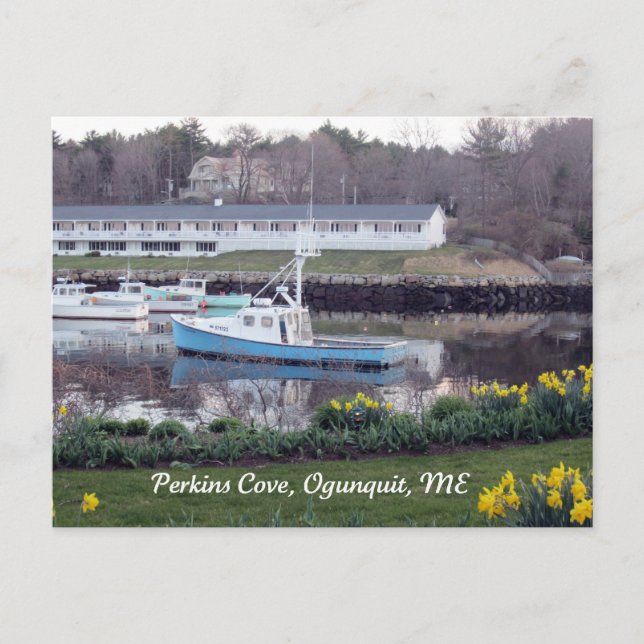 Perkins Cove, Ogunquit, Maine Postkarte (Vorderseite)
