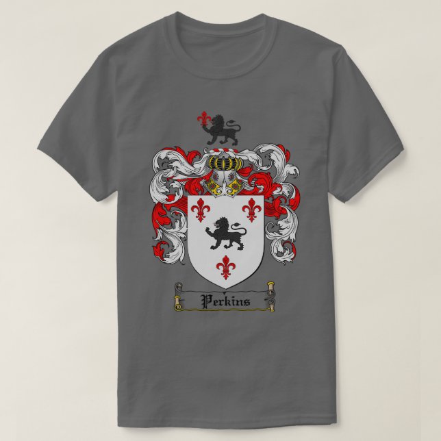 Perkins Familienwappen Perkins-Wappen T-Shirt (Design vorne)