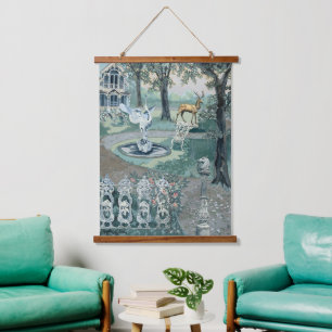 Perkins Harnly Eternal Garden Floral Haven Wandteppich Mit Holzrahmen