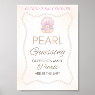 Perl-Babyparty-Spielschild Poster
