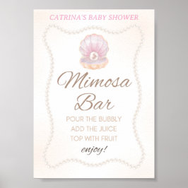 Perl-Babyparty-Spielschild Poster